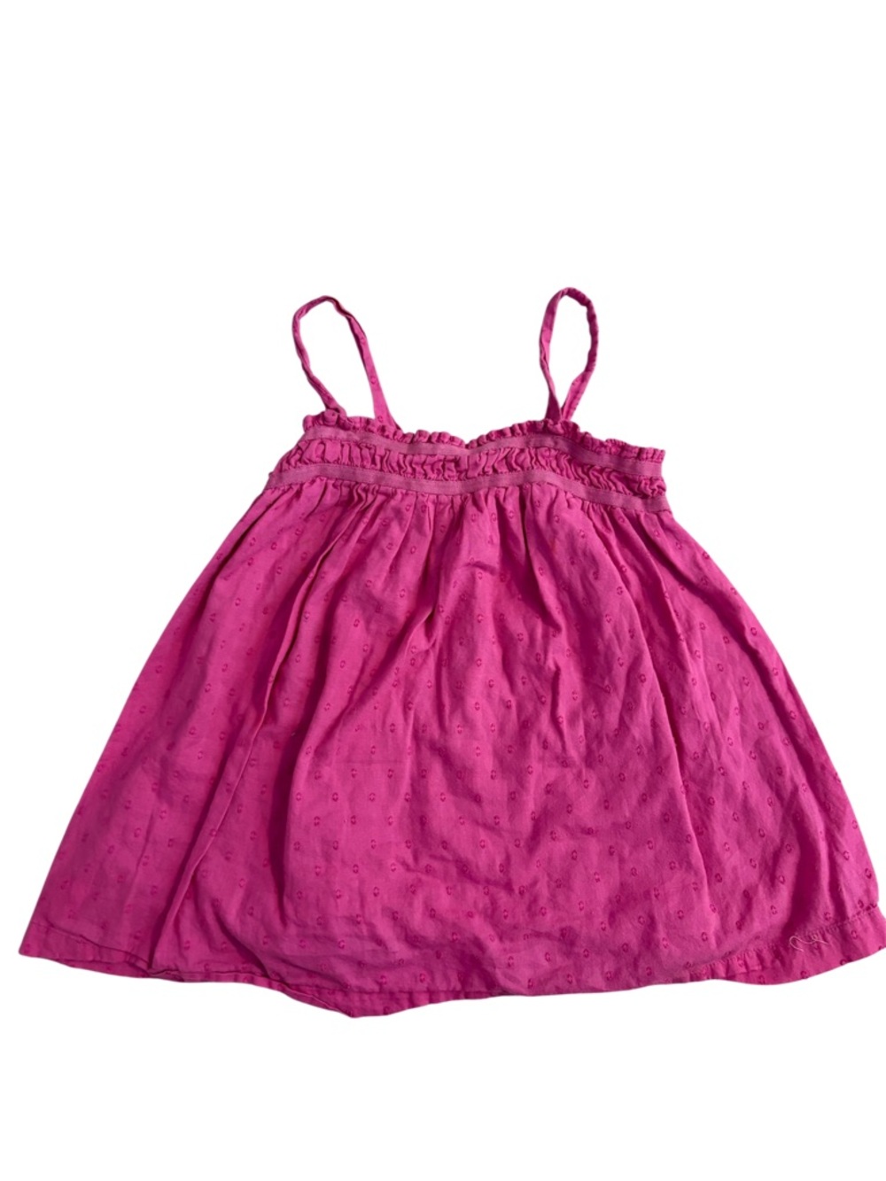 Girls Mini Boden 5/6 Kids Pink Eyelet Tank Top